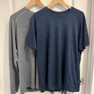 **SOLD** Bundle - 2 Men's Lululemon Metal Vent Tech shirts XL - Blue, Gray